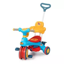 Triciclo Infantil Com Haste Removível Toy Azul Urban Baby