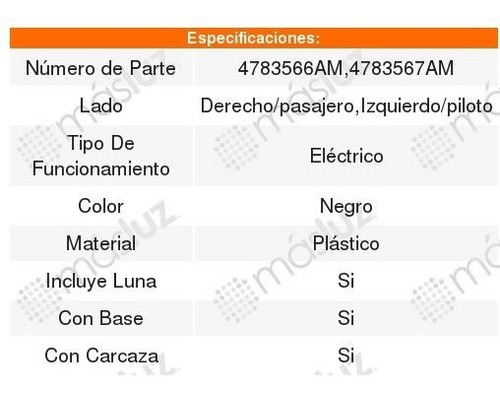 Par De Espejos Electricos Dodge Neon 2000 2001 2002 2003 Foto 2