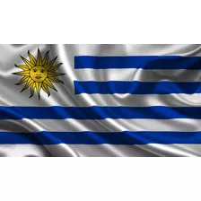 Bandera De Uruguay Mediana (140 X 80 Cm) Cosida Tela