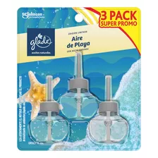 Recarga Glade Aceite Natural Aire De Playa 21mlx3unid