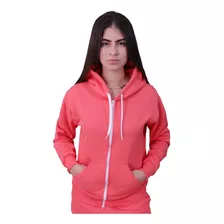 Casaco De Frio Com Zíper Feminino Aberto Com Capuz E Bolso