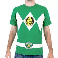 Power Rangers El Rangers Verde Adulto Del Traje De La Camise