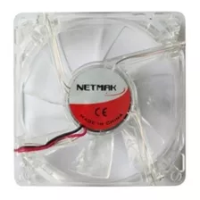 Fan Cooler Netmak 80x25 Transparente Con Luz Led