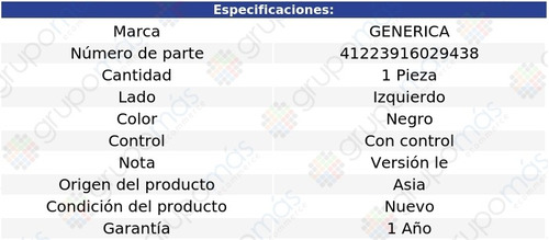 Espejo Lateral Izquierdo C/control Plymouth Voyager 84 Al 90 Foto 2