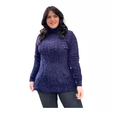 Sweater Cuello Alto Mujer Chenille Luciana