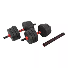 Barra Anilha Halter Dumbbell Kit Musculação 20kg