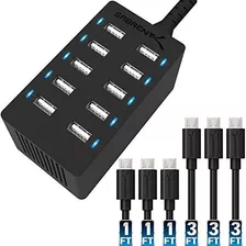 Sabrent 60 Vatios 12 Amp Usb De Escritorio Familiarizado Car