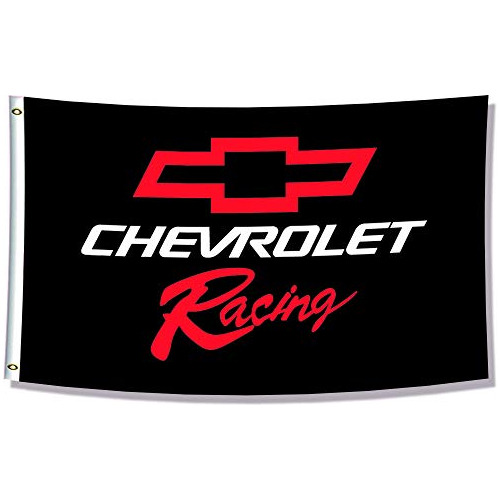Foto de Bandera Chevrolet Racing Chevy (3x5 Pies, Colores Vvi...