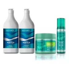 Kit Mirtilo Shampoo + Condicionador + Máscara + Fluido Cacho