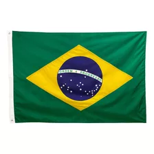 Bandeira Do Brasil 1,5 Pano (0,96x0,68) Contorno Bordado