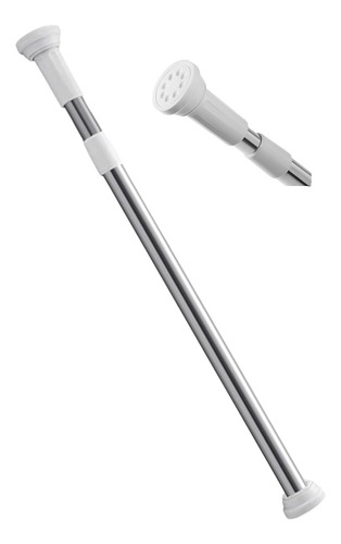 Tubo Barra Ajustable Cortina Baño Acero Inoxidable 110-200cm