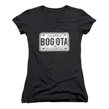 Camiseta Placa Bogotá Distrito Capital - Mujer