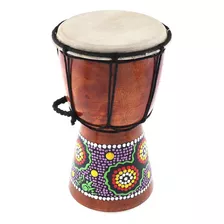 Tambor Djembe Africano De 6 Pulgadas Madera Maciza