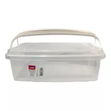 Caja Organizador De 3,1 Lts Plasutil Con Tapa Click Y Asa