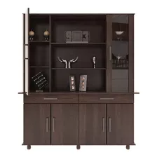 Modular Comedor Organizador 6 Puertas 2 Cajones 1.60 Mogno Color Abedul