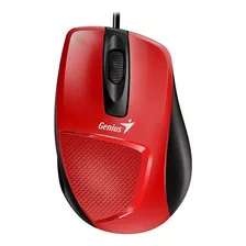 Mouse Genius Dx-150x C/ Fio Ergonômico Vermelho 31010231101