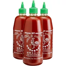 3 Molho Pimenta Sriracha Spiracha Chili Galo 793g 