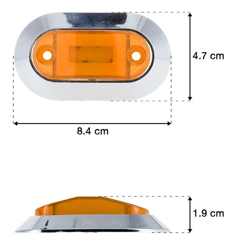 Par Mini Plafon Ovalado Led Y Gel Plasma Caja Camion 12-24v Foto 10
