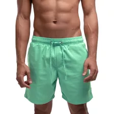 Short Masculino Mauricinho Linho Leve Slim Top Verde Claro