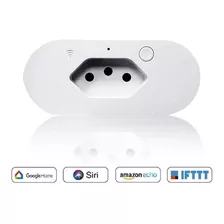 Tomada Wirelles Medidor Consumo Alexa Siri 16a Bivolt Cor Branco