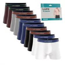 Kit 10 Cuecas Masculinas Lupo Boxer Atacado Box 523 Algodão