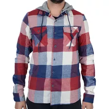 Camisa Masculina Gangster Ml Flanela Capuz Vermelha 1527010