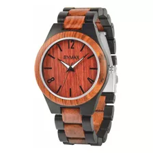 Reloj Hombre Bymax M802-redwoo Cuarzo Pulso Madera En Madera