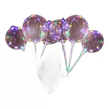 6 Globos Bobo Con Luz Led De 20 Pulgadas Con Lentejuelas De 