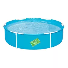 Piscina Estructural Redondo Bestway 56283 Con Capacidad De 580 Litros De 152m De Largo X 152m De Ancho De 152cm De Diámetro Azul