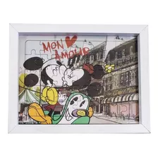 Porta Retrato Quebra Mickey Mouse & Minnie Paris Mon Amour 