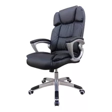 Silla De Escritorio Desillas Optimus Ergonómica Negra Con Tapizado De Cuero Sintético