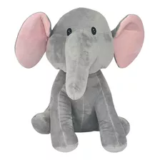 Bicho Pelúcia Elefante 30cm Presente Decoração Quarto Bebê