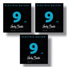 3 Jogos Corda Guitarra Harley Benton Valuestrings El 9-42