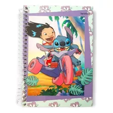 Caderno Escolar 1 Matéria Lilo E Stitch Capa Dura Jandaia