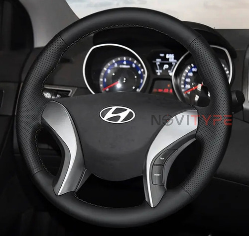 Funda Cubre Volante Hyundai Elantra 2015 2016 Piel Autentica Foto 2