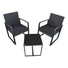 Set Para Exterior E Interior De Rattan Color Carbon Stefa