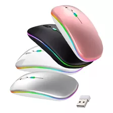 Mouse Optico S/ Fio Recarregável Led Rgb 2.4ghz Wirelles Usb