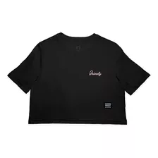 Cropped Grizzly Script Logo Preto