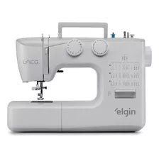 Máquina De Costura Reta Elgin Única Jx-4040 Portátil Branca 110v