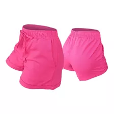 Shortinho Short Feminino Em Linho Cintura Alta Bermuda Verão