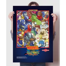 Pôster Marvel Vs Capcom Arcade Retro - A1 84x60cm