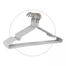 Cabides De Metal Emborrachado Kit 30 Peças, Super Cor Branco