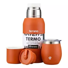 Set Termo 750ml + Mate Acero Termico. Bombilla Regalo. 