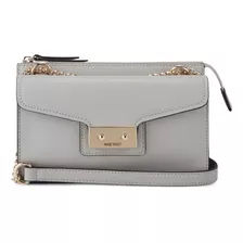 Bolsa Cross Body Nine West Ngb131578 Para Mujer Acabado De Los Herrajes Niquel Color Gris Color De La Correa De Hombro Gris Diseño De La Tela Liso