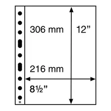 25 Folhas Grande Pp Leuchtturm Sh-312 C - Para Cédulas