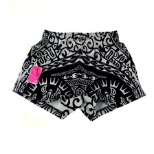 Short Hombre Training Mano Tribal Blanco Y Negro