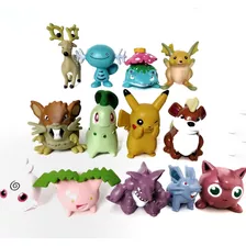 Set De 13 Figuras De Pokemón Chicorita En Bolsa