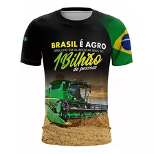 Camiseta Agro Brk Fazenda Agricultura Agronomia C/ Uv50