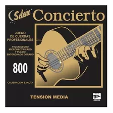Jgo De Cuerdas Nylon Negro Concierto Selene 800