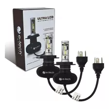 Kit 4 Lâmpada Ultra Led Super Farol Alto Baixo + Milha 7800l